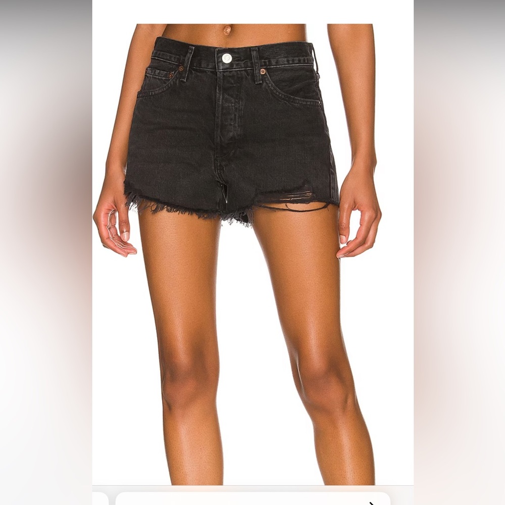 NWT AGOLDE Parker denim cut off short
